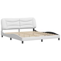 vidaXL Bed Frame with Headboard White 72