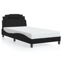 vidaXL Bed Frame with Headboard Black 39.4