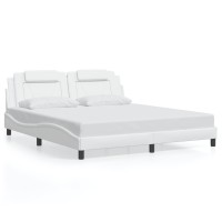 vidaXL Bed Frame with Headboard White 72