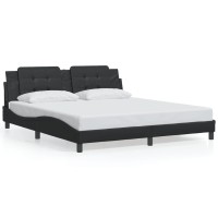 vidaXL Bed Frame with Headboard Black 72