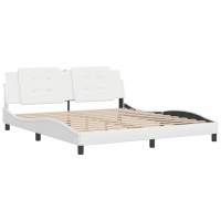 vidaXL Bed Frame with Headboard White 72