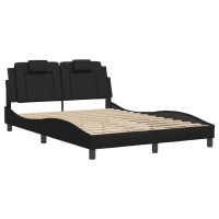 vidaXL Bed Frame with Headboard Black 53.9