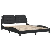 vidaXL Bed Frame with Headboard Black 59.8