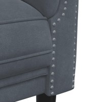 vidaXL 2 Piece Sofa Set Dark Gray Velvet