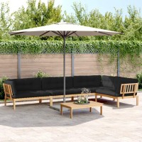 vidaXL 5 Piece Patio Pallet Sofa Set with Cushions Solid Wood Acacia