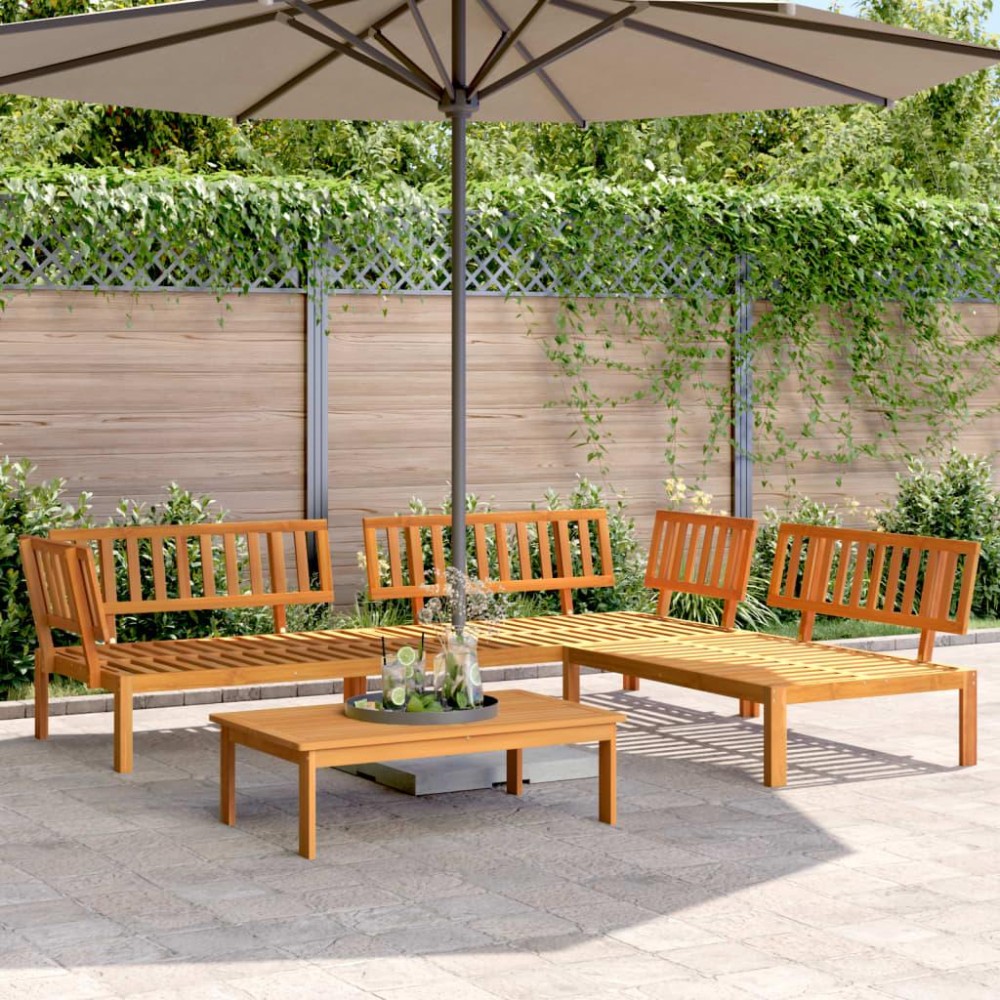 vidaXL 4 Piece Patio Pallet Sofa Set Solid Wood Acacia