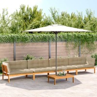 vidaXL 5 Piece Patio Pallet Sofa Set with Cushions Solid Wood Acacia