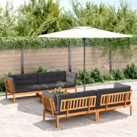 vidaXL 5 Piece Patio Pallet Sofa Set with Cushions Solid Wood Acacia