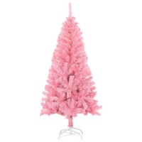 vidaXL Artificial Christmas Tree with Stand Pink 5 ft PVC