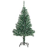 vidaXL Artificial Christmas Tree 150 LEDs & Flocked Snow 59.1