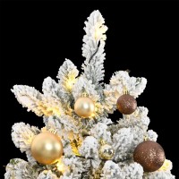 vidaXL Artificial Hinged Christmas Tree 300 LEDs & Ball Set 70.9