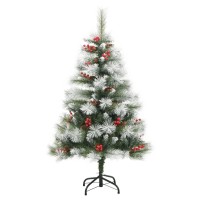 vidaXL Artificial Hinged Christmas Tree 150 LEDs 59.1