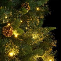 vidaXL Artificial Hinged Christmas Tree 300 LEDs 94.5