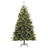 vidaXL Artificial Hinged Christmas Tree 300 LEDs 94.5