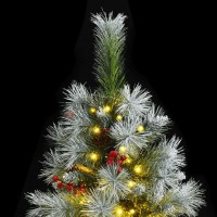 vidaXL Artificial Hinged Christmas Tree 300 LEDs 82.7