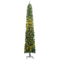 vidaXL Slim Christmas Tree 300 LEDs & Ball Set 106.3