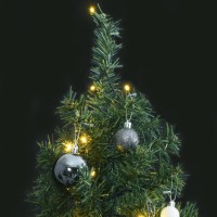 vidaXL Slim Christmas Tree 300 LEDs & Ball Set 106.3