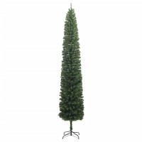 vidaXL Slim Christmas Tree 300 LEDs & Ball Set 106.3