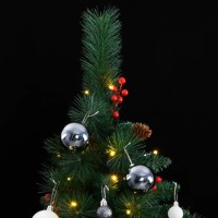 vidaXL Artificial Hinged Christmas Tree 300 LEDs & Ball Set 70.9