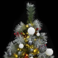 vidaXL Artificial Hinged Christmas Tree 300 LEDs & Ball Set 94.5