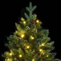 vidaXL Artificial Hinged Christmas Tree 150 LEDs 59.1