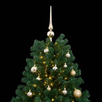 vidaXL Artificial Hinged Christmas Tree 150 LEDs & Ball Set 47.2