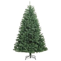 vidaXL Artificial Hinged Christmas Tree 150 LEDs & Ball Set 59.1