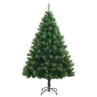 vidaXL Artificial Hinged Christmas Tree 300 LEDs 82.7