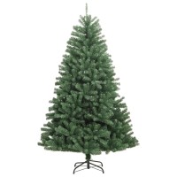 vidaXL Artificial Hinged Christmas Tree 300 LEDs 70.9