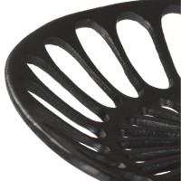 vidaXL Bar Stool Black Cast Iron