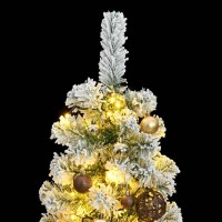 vidaXL Artificial Hinged Christmas Tree 150 LEDs & Ball Set 47.2