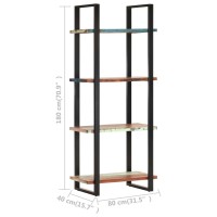 vidaXL 4-Tier Bookcase 31.5