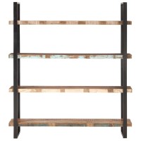 Vidaxl 4-Tier Bookcase 63X15.7X70.9 Solid Reclaimed Wood