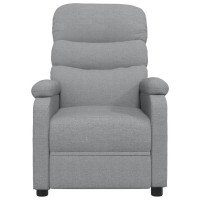 vidaXL Massage Recliner Light Gray Fabric