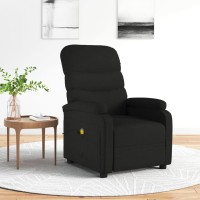 vidaXL Massage Recliner Black Fabric