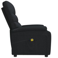 vidaXL Massage Recliner Black Fabric