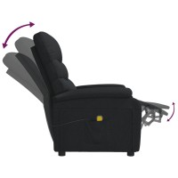 vidaXL Massage Recliner Black Fabric