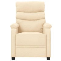 vidaXL Massage Recliner Cream Fabric