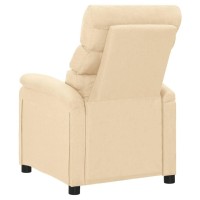 vidaXL Massage Recliner Cream Fabric