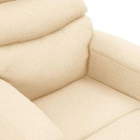 vidaXL Massage Recliner Cream Fabric