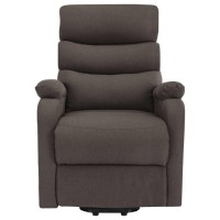 Vidaxl Power Lift Massage Recliner Taupe Fabric