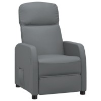Vidaxl Reclining Chair Anthracite Faux Leather