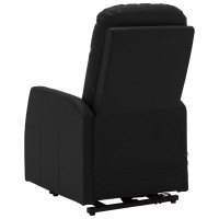 vidaXL Power Lift Massage Recliner Black Faux Leather