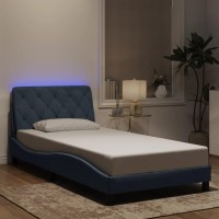 vidaXL Bed Frame with LED Lights Dark Gray 39.4