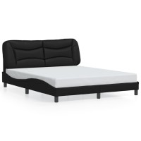 vidaXL Bed Frame with LED Lights Black 59.8