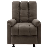 vidaXL Recliner Brown Fabric