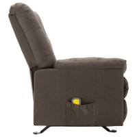 vidaXL Recliner Brown Fabric