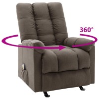 vidaXL Recliner Brown Fabric