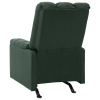 vidaXL Recliner Dark Green Fabric