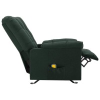 vidaXL Recliner Dark Green Fabric